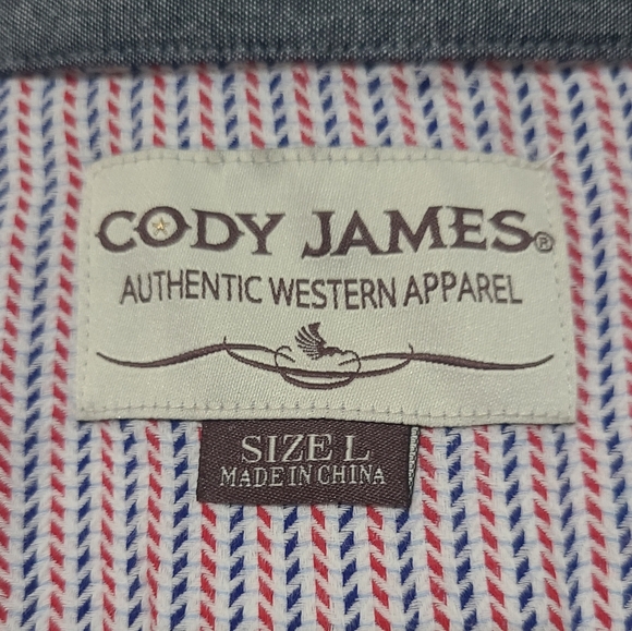 CODY JAMES Authentic Western Apparel Button Down Shirt Men's Size Large - Picture 3 of 4